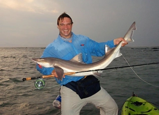 Jimmy with another Smooth hound Shark Jimmy with another Smooth hound Shark